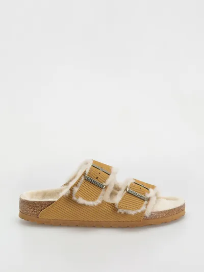 Birkenstock Arizona Fell Suede Leather Fur Narrow Wmn Flip-flops