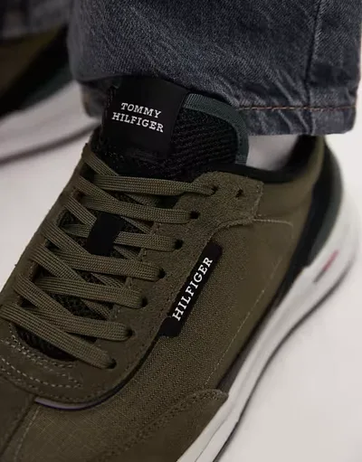 Tommy Hilfiger Basket retro runner sneakers in green