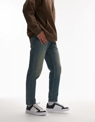 Tommy Hilfiger court sneakers in white and navy