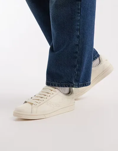 Fred Perry leather trainers in white