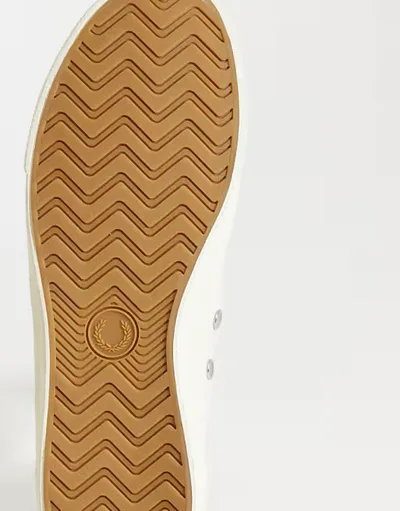 Fred Perry Hughes canvas and suede trainer in ecru