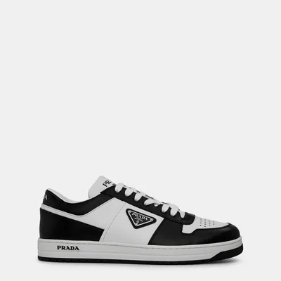 Prada Men'S Downtown Leather Low Top Trainers
