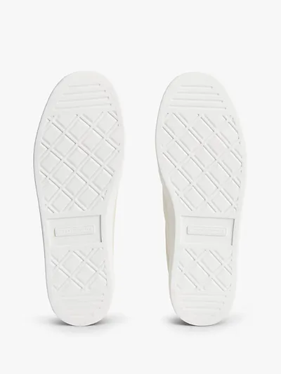 Tommy Hilfiger Th monogram mixed texture trainers in multi grey