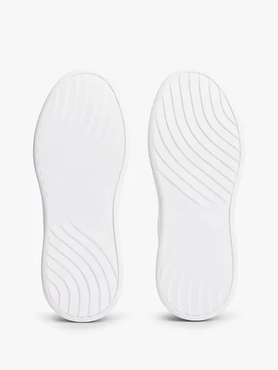 Tommy Hilfiger Snake print heel leather platform trainers in white