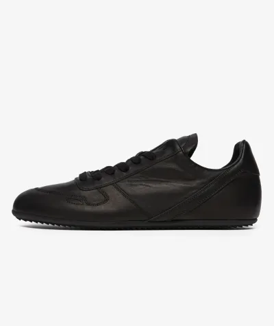 Rick Owens Minimal Leather Sneakers - Black