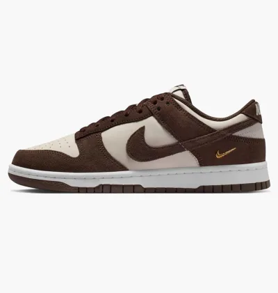 Dunk Low Orewood Brown Gold Mini Swoosh